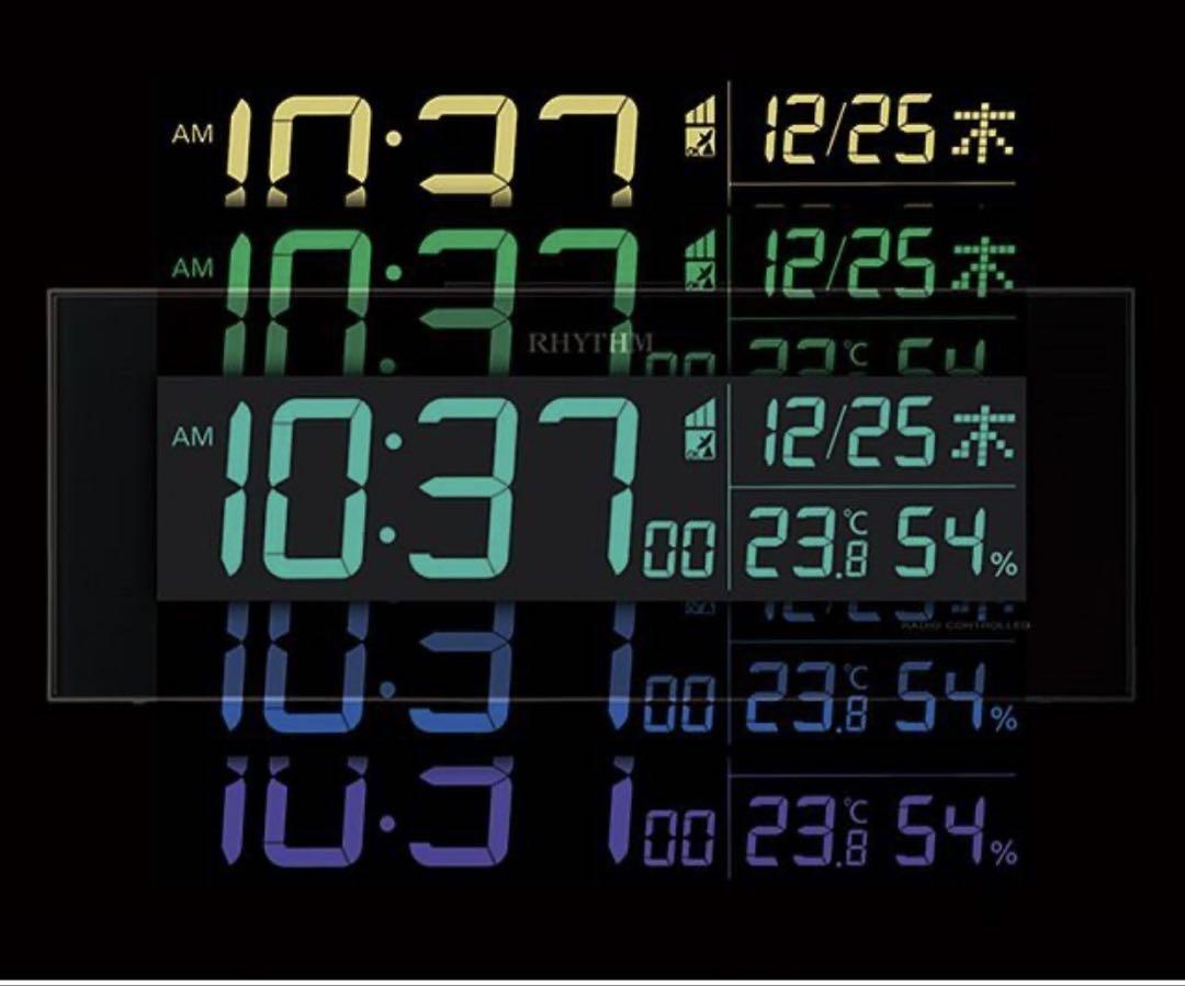 リズム(RHYTHM) 目覚まし時計 電波時計 グラデーション LED 365色 Amazon.co.jp: リズム(RHYTHM) 目覚まし時計 電波 デジタル