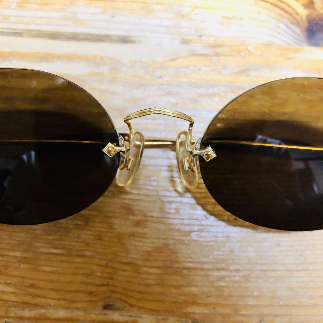 70’s SAVILE ROW 14KT GF 金張り サングラス ALGHA