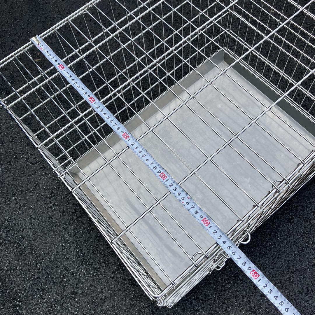 ハチコウ　折りたたみ　オールステンレス　ペットケージ　長面ドア 楽天市場】【犬用ケージ】ハチコウ ステンレスケージ L−SOP