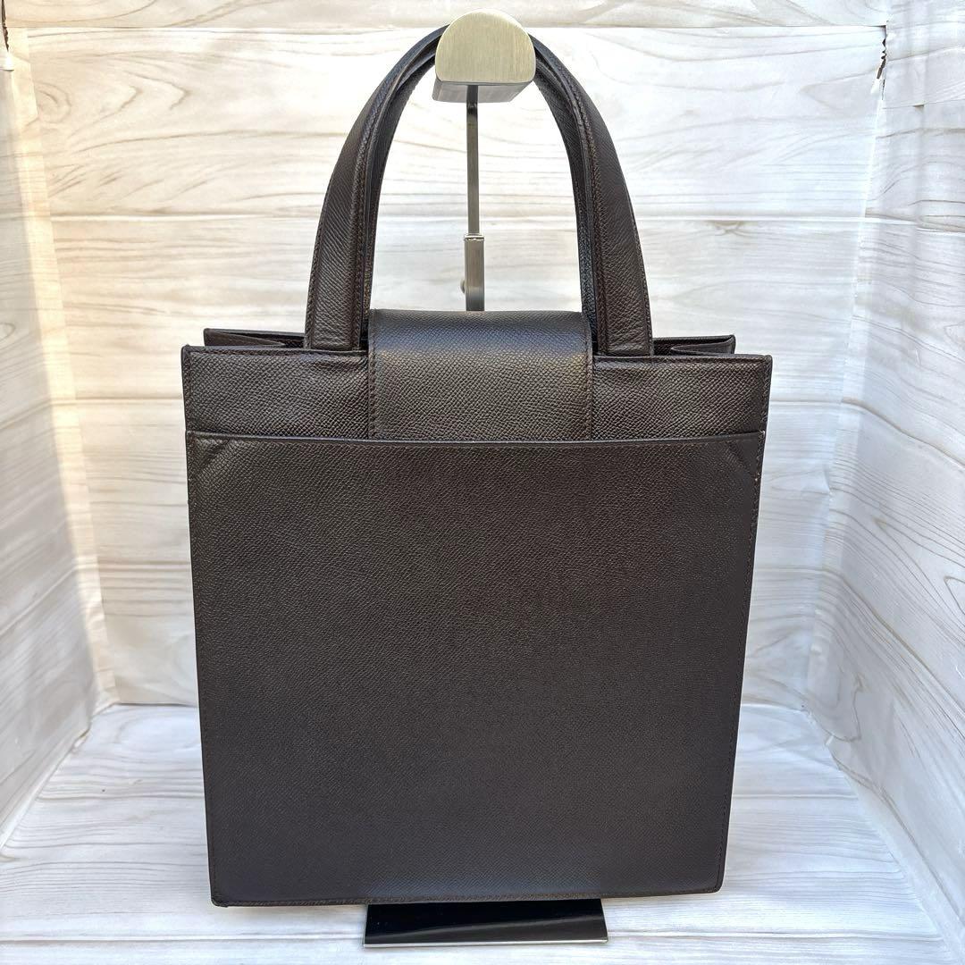 【希少】BVLGARI ブルガリ トートバッグ レザー ハンドバッグ ブラウン