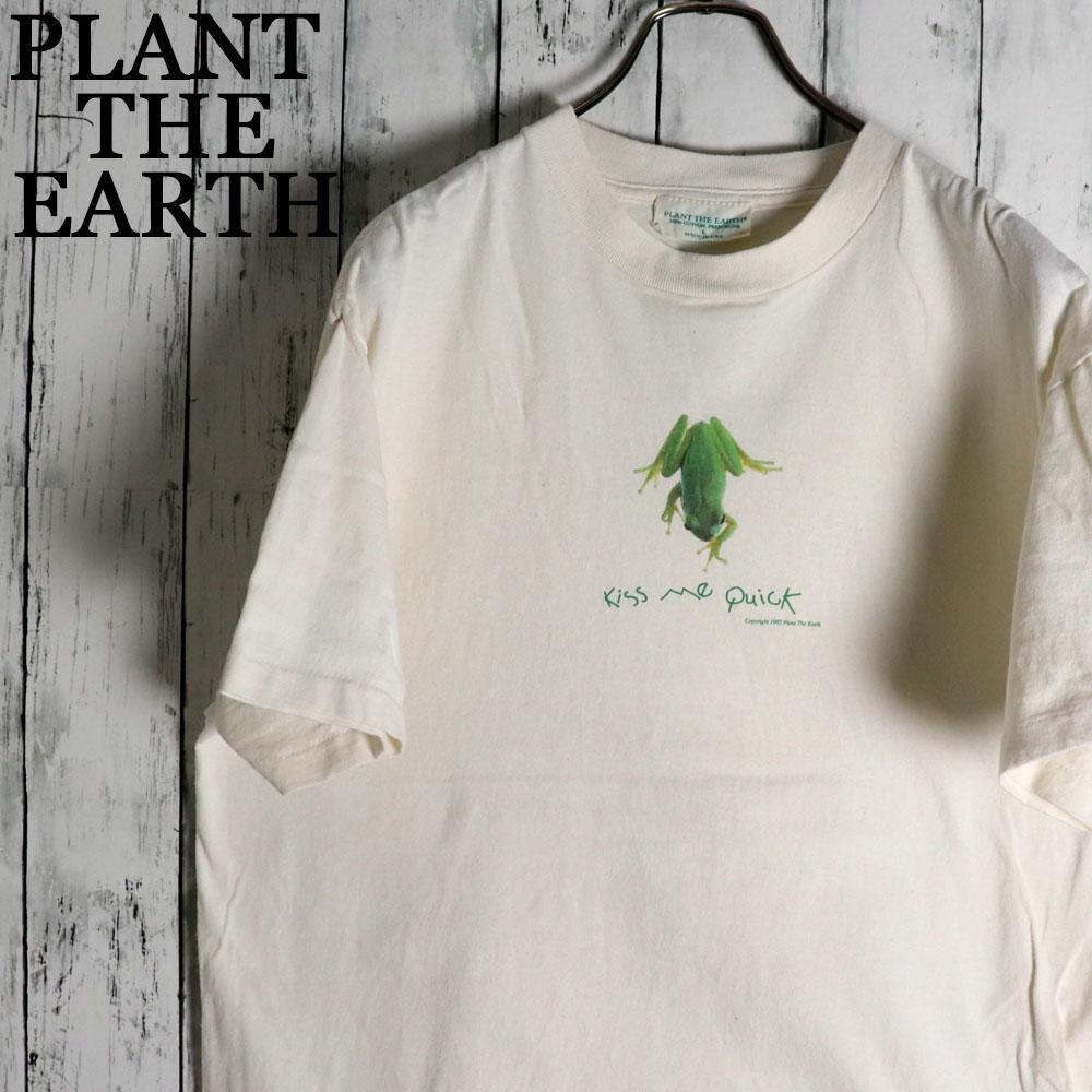 90s USA製 PLANT THE EARTH カエル アニマルアートTシャツ