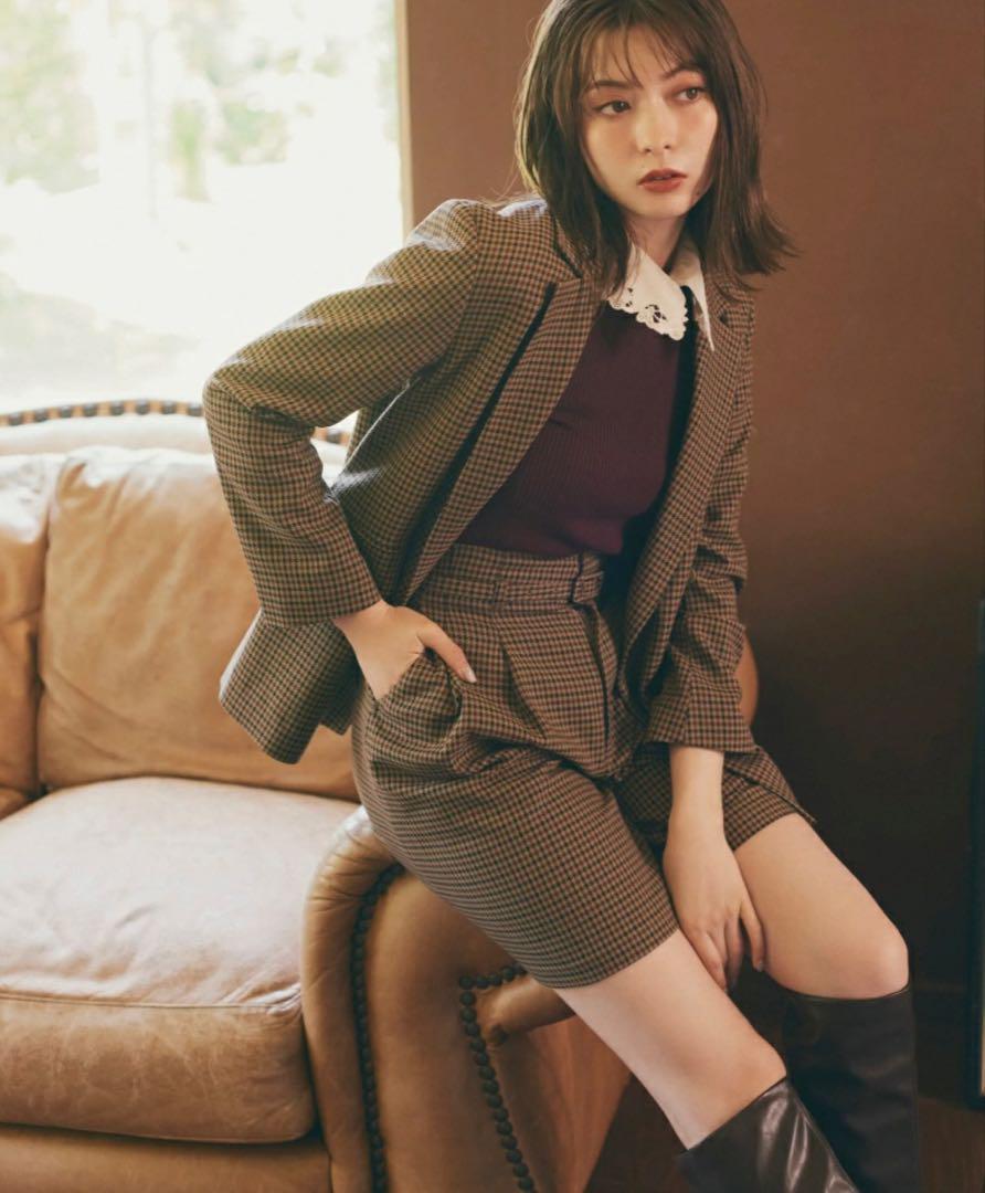 《新品》JILL by JILLSTUART ウーリッシュセットアップ 茶色 S