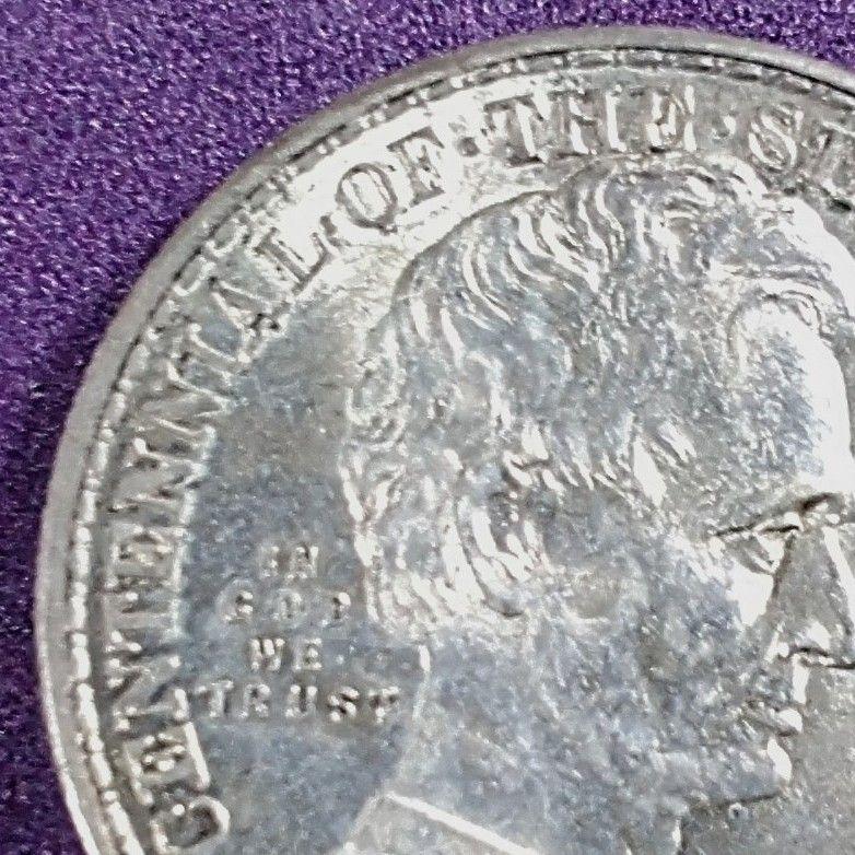 【アメリカ　１９１８リンカーン生誕100周年記念ハーフダラー銀貨】