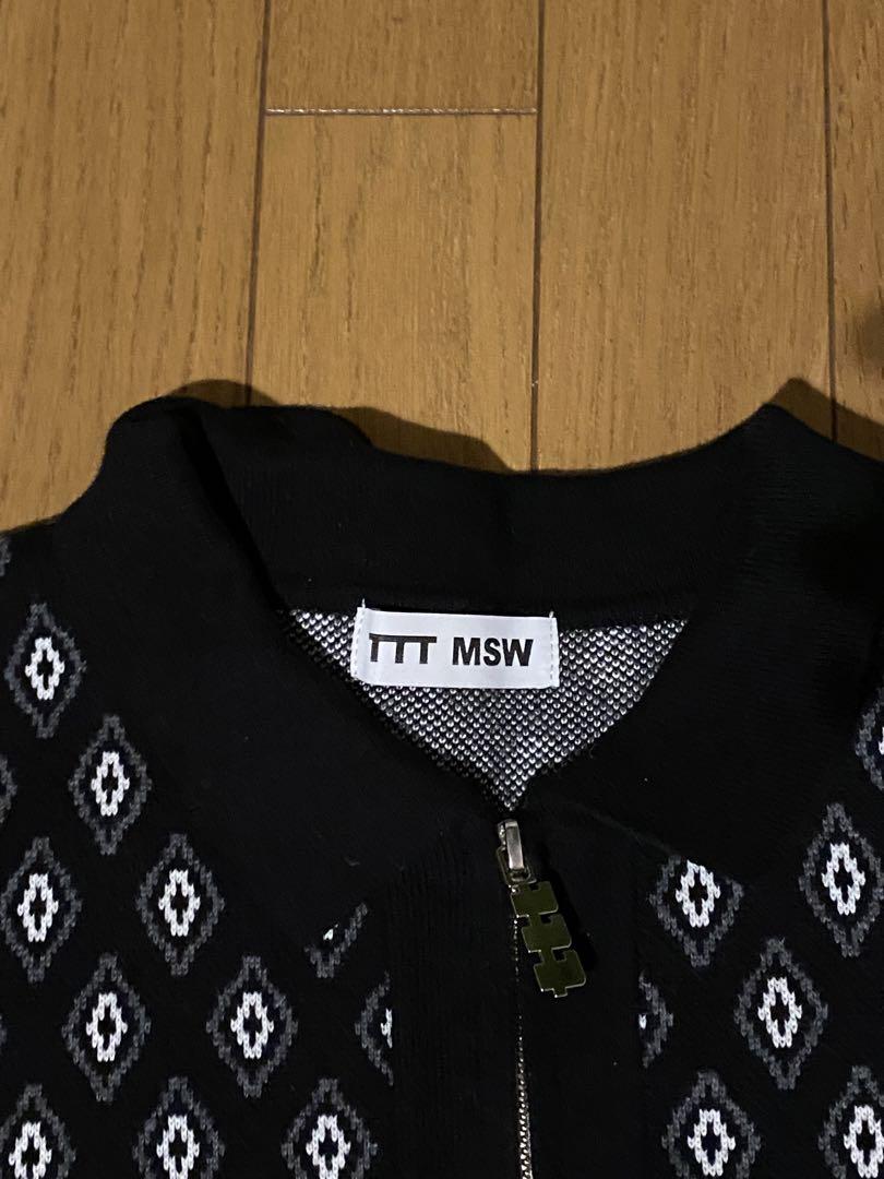 【23ss即完売品】TTT DIAMOND KNIT POLO BLACK