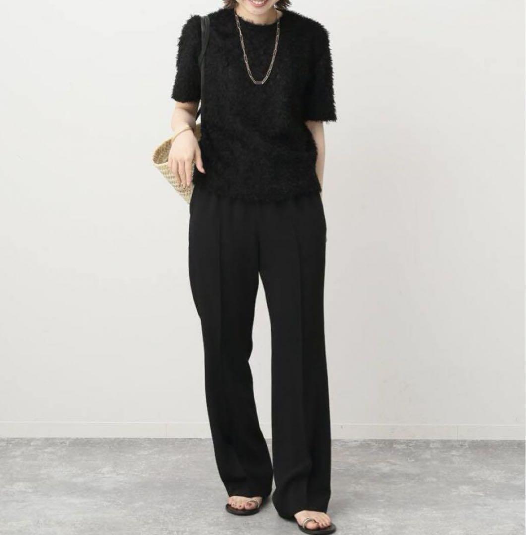 完売 韓国 TEAKティーク BOUKLE 半袖 ニット SLOBE IENA