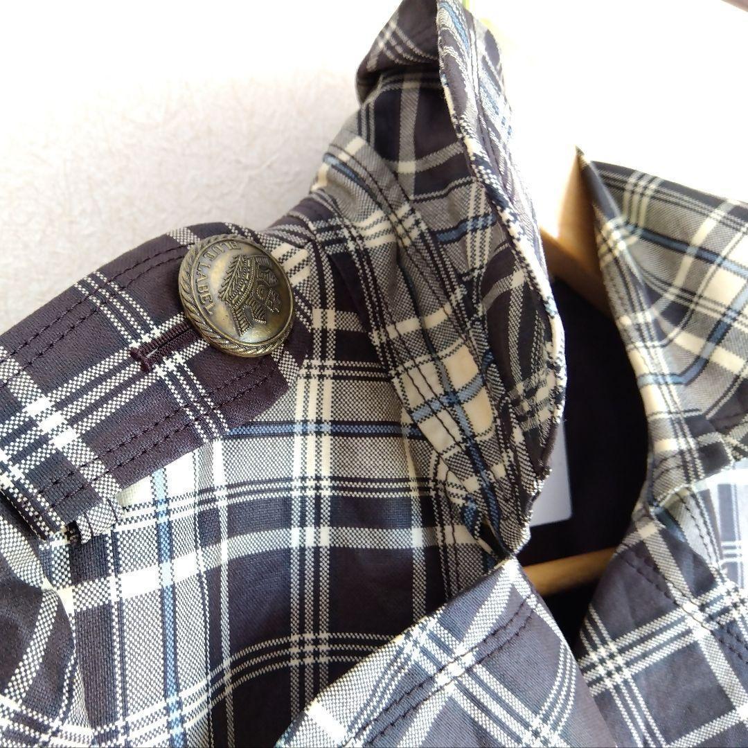 【美品】BURBERRY　ブルーレーベル　チェック　コーティングスプリングコート