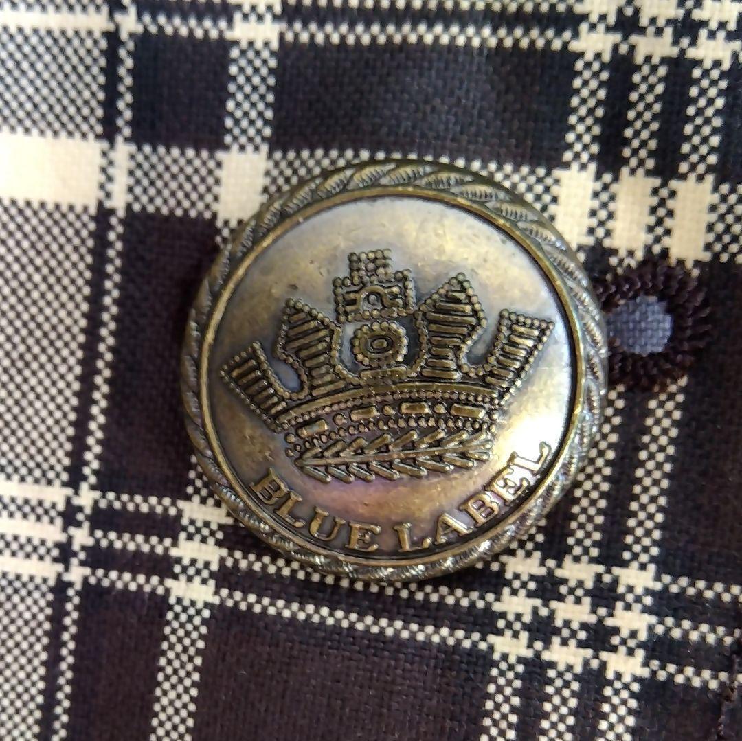 【美品】BURBERRY　ブルーレーベル　チェック　コーティングスプリングコート