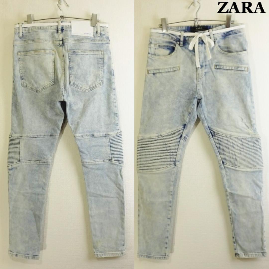 ZARA MAN スキニーバイカーデニム W76cm ストレッチ トルコ製 ZARA MAN スキニーバイカーデニム W76cm ストレッチ トルコ製