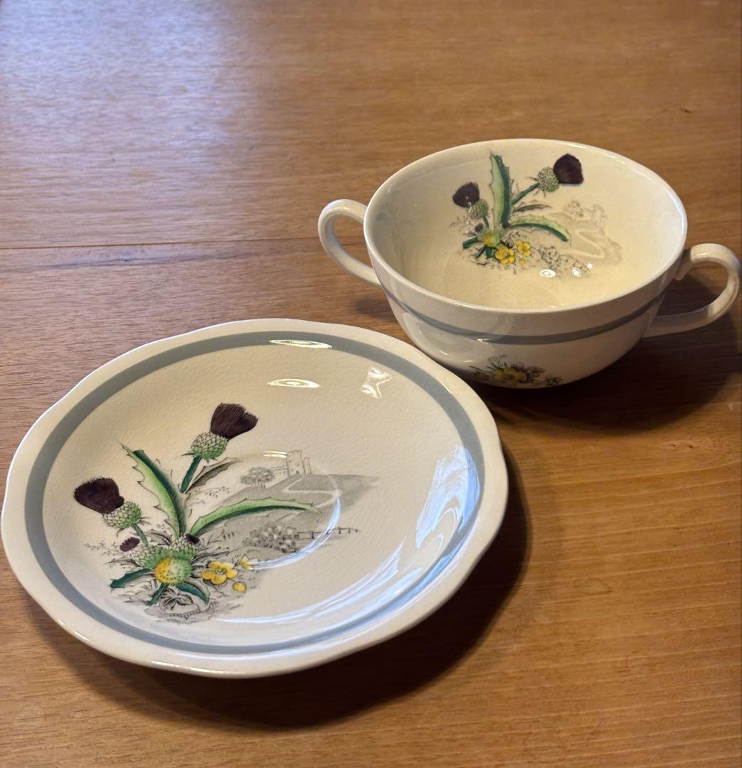 スープカップとソーサーの2脚セット