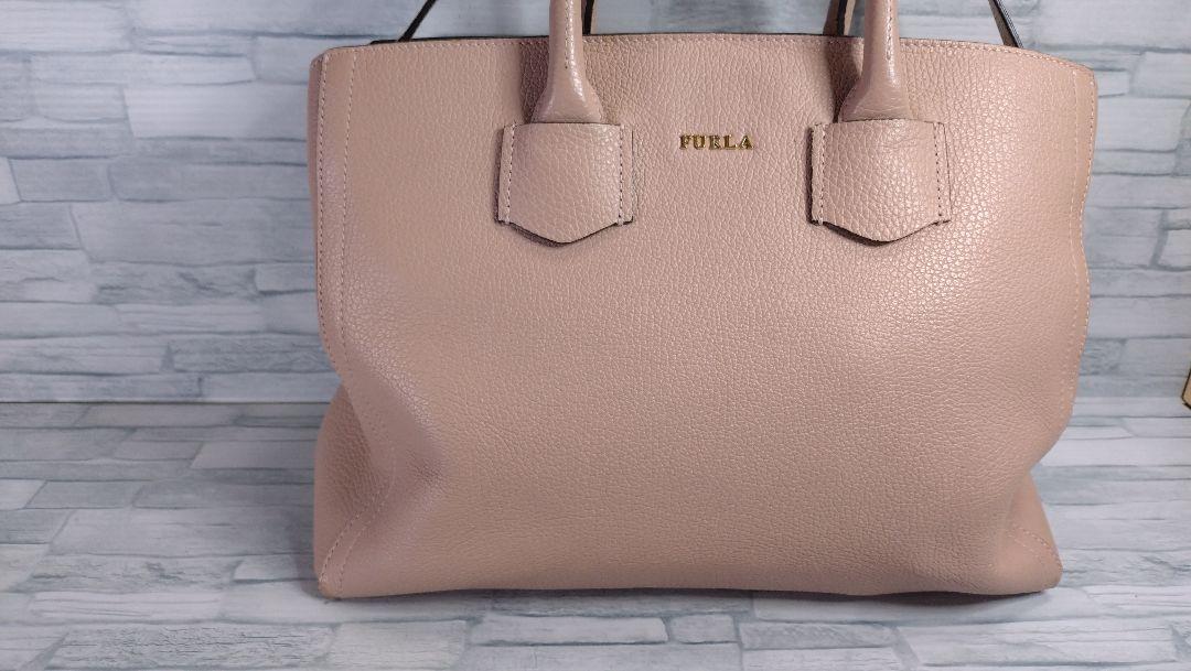 【ポケット多数】FURLA 2WAY バッグ フルラ  淡いピンク 鞄 バッグ