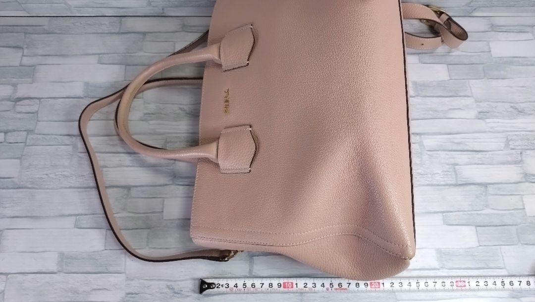【ポケット多数】FURLA 2WAY バッグ フルラ  淡いピンク 鞄 バッグ