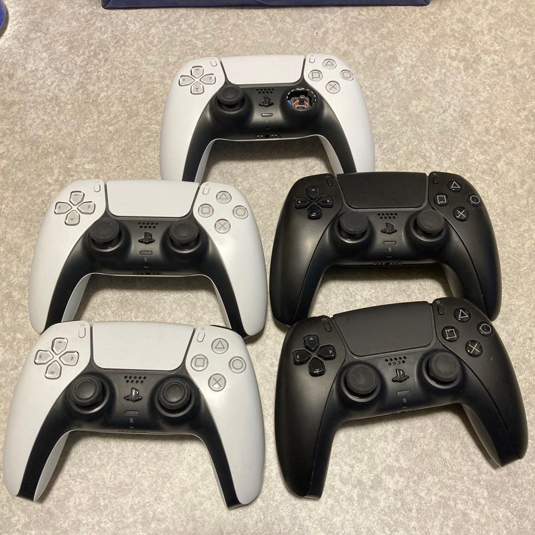 PS5 コントローラー ホワイト ブラック 5個セット ジャンクPlayStation5