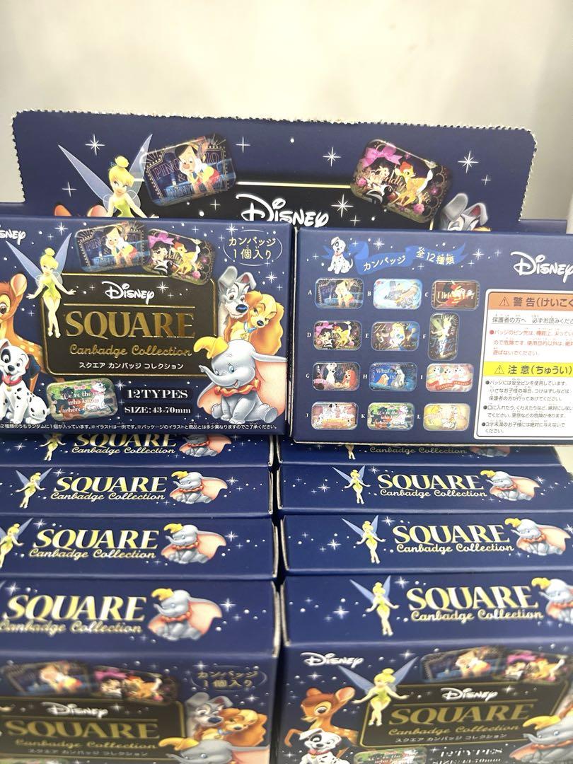 ディズニー SQUARE缶バッジコレクション 12個入り