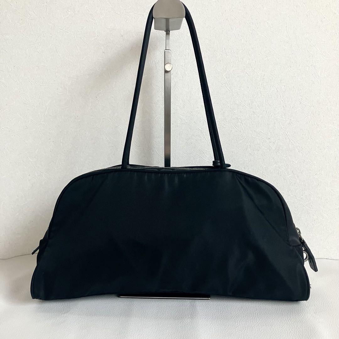 【プラダ】PRADA ナイロン ハンドバッグ ミニボストン ボーリングバッグ 黒