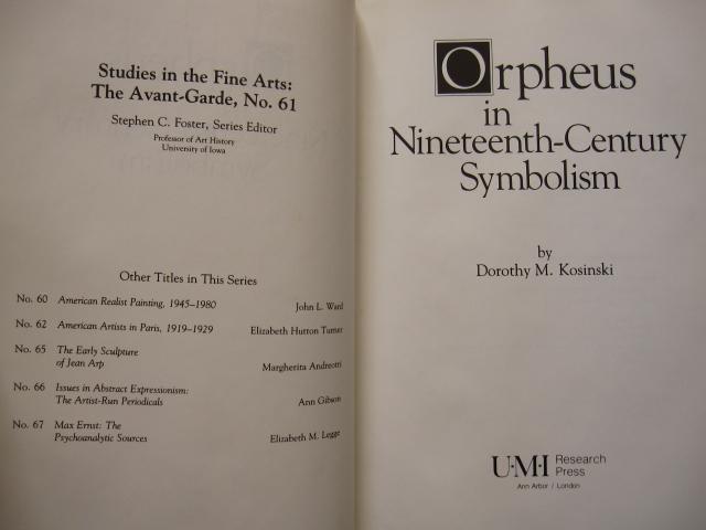 アート・デザイン・音楽 Orpheus in Nineteenth Century Symbolism