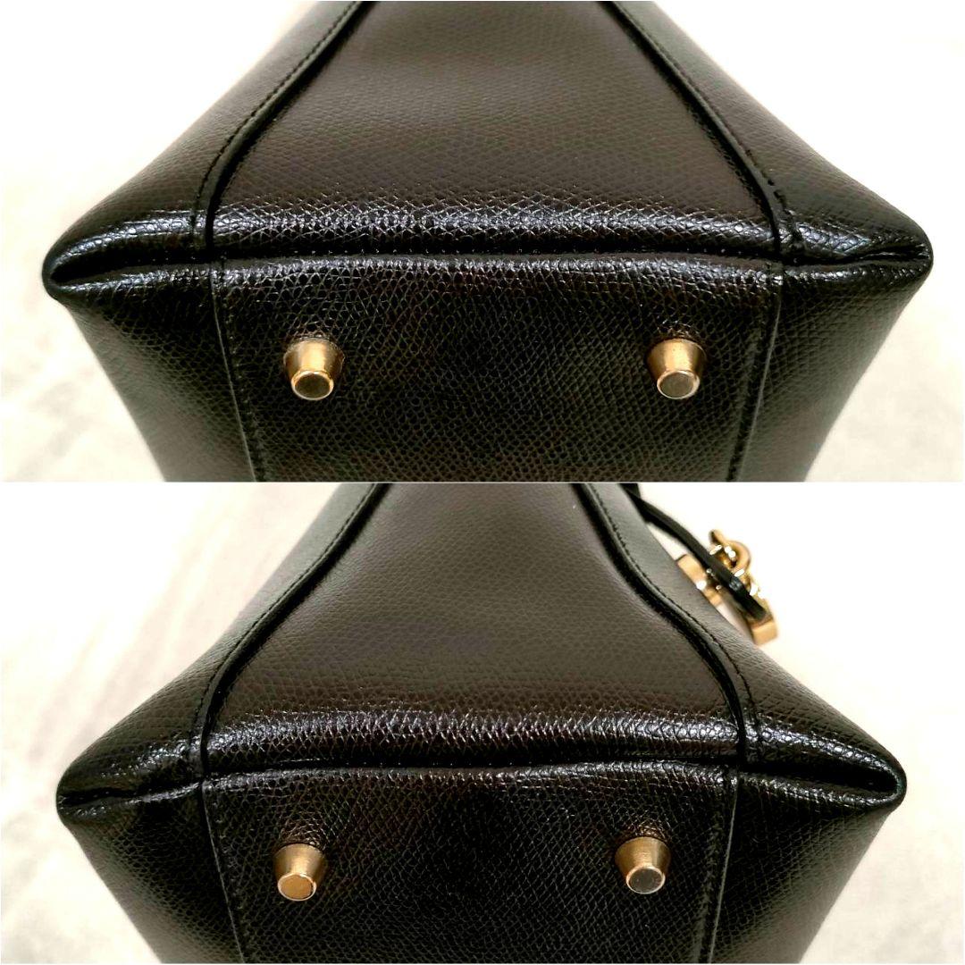 FURLA パイパー 2way ハンドバッグ レザー ブラック 黒 Mサイズ