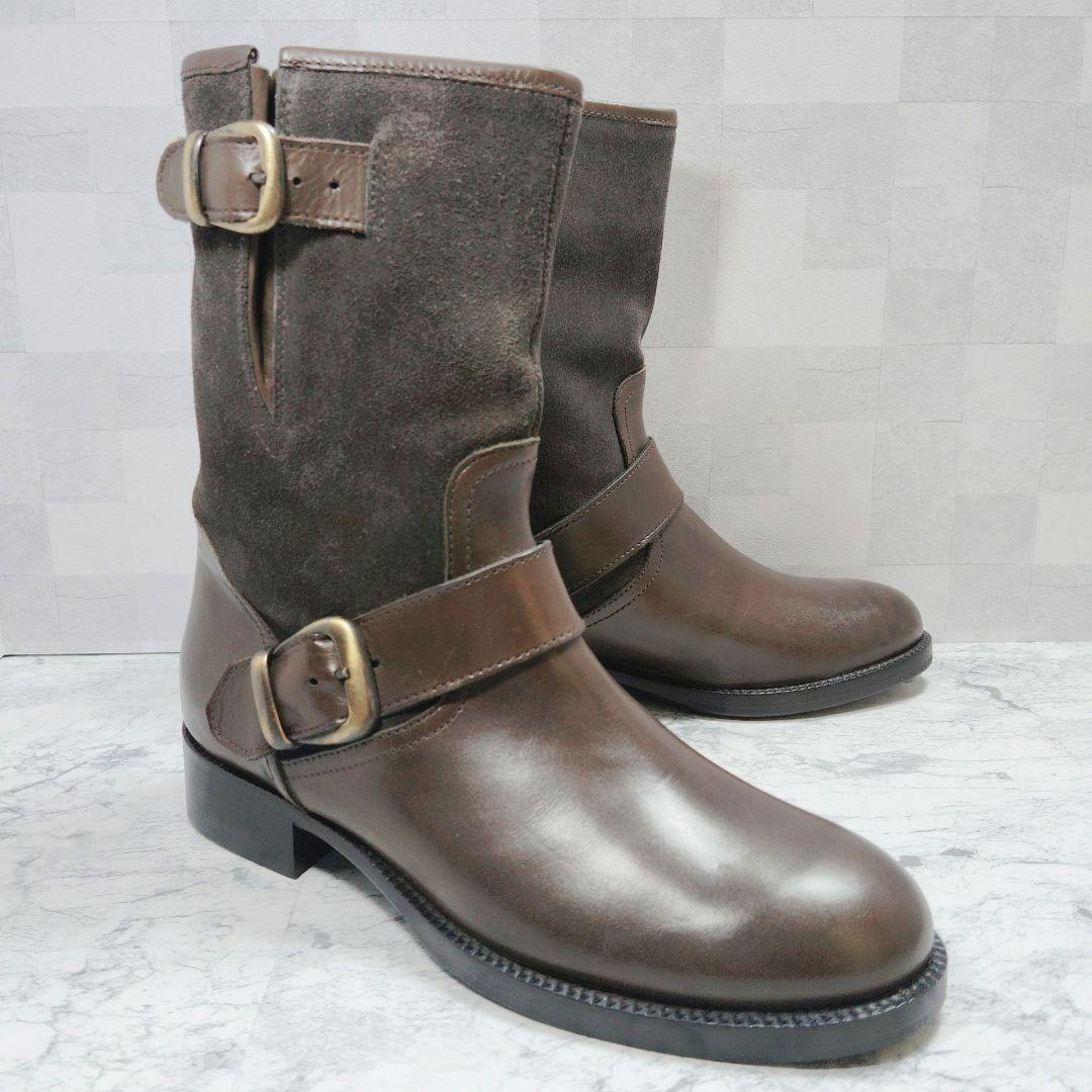 CORSO ROMA 9 エンジニアブーツ 茶 37コルソローマ