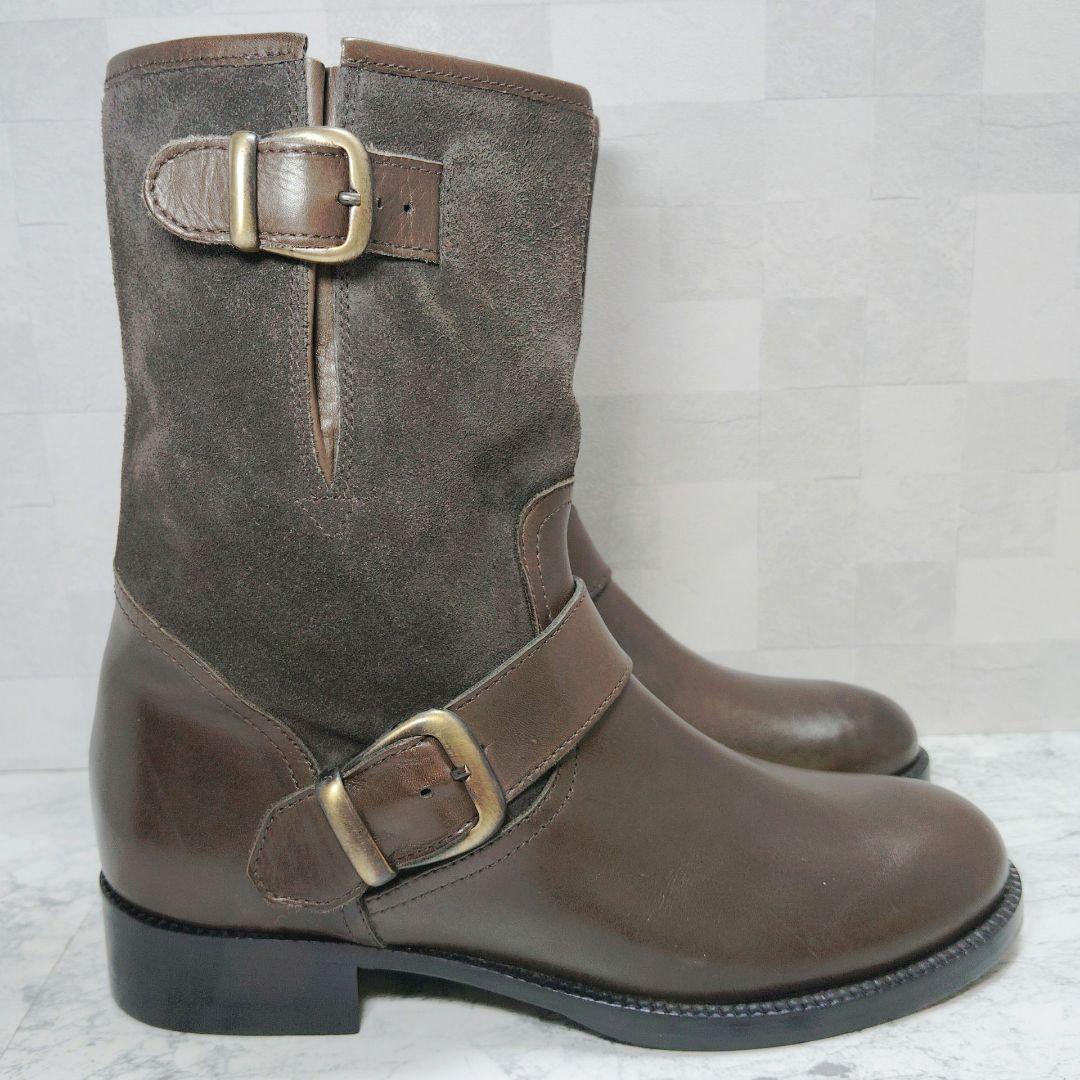 CORSO ROMA 9 エンジニアブーツ 茶 37コルソローマ