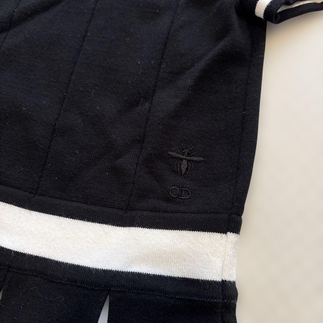 【美品】Christian Dior 半袖ワンピース 5（110）黒/白