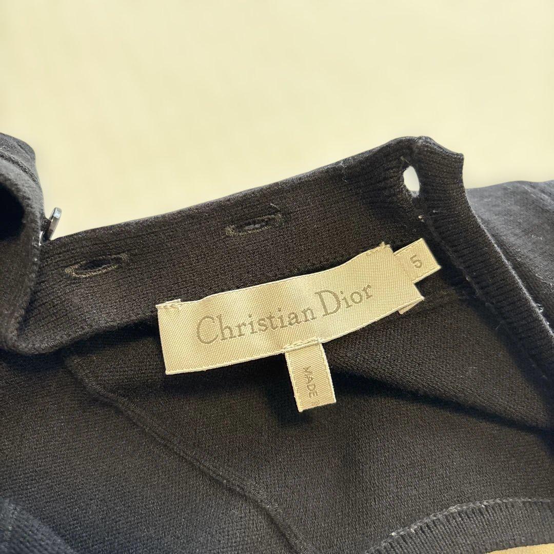 【美品】Christian Dior 半袖ワンピース 5（110）黒/白