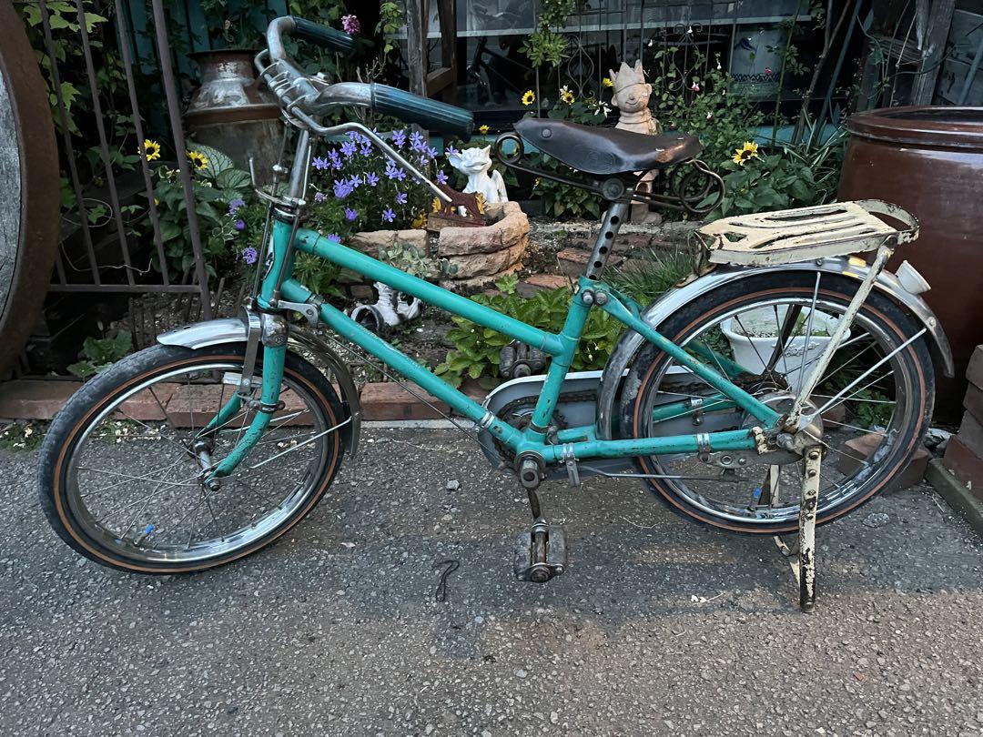 昭和レトロ自転車、アンティーク自転車、レトロ子供自転車、はっとり子供自転車