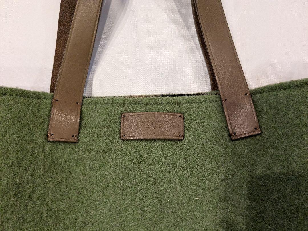 FENDI グリーン トートバッグ 保存袋付き