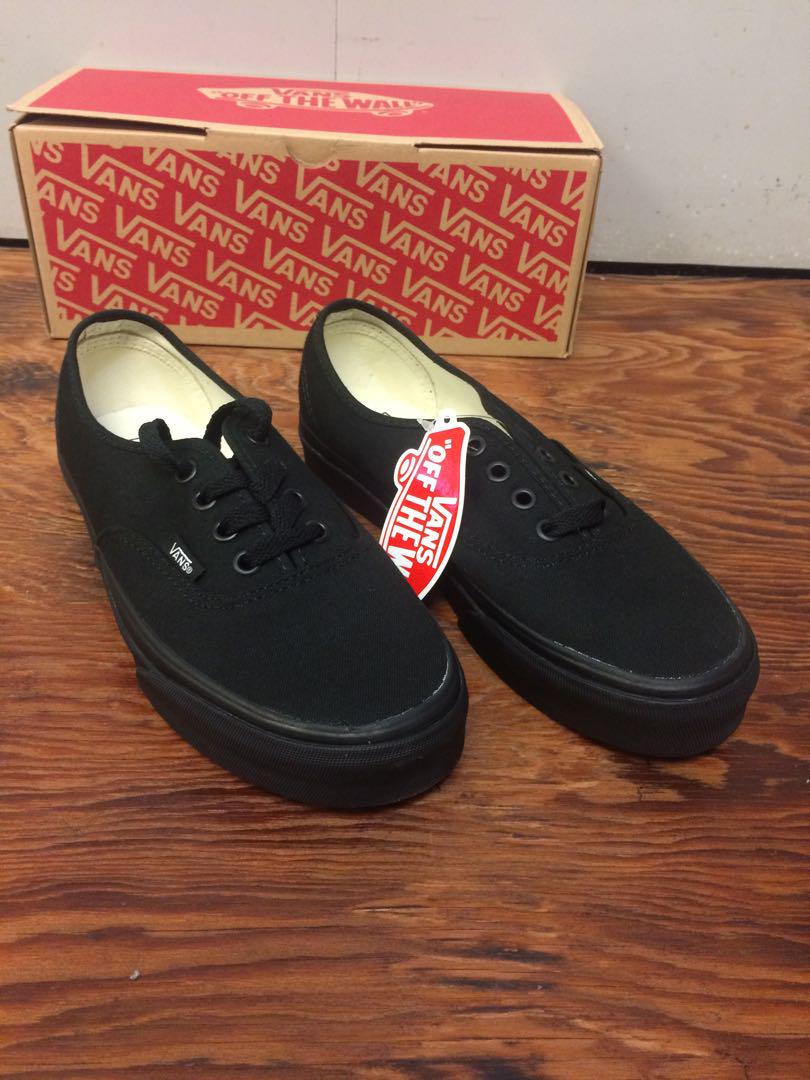 VANS SHOES AUTHENTIC BLK/BLK新品箱入り、送料込み！