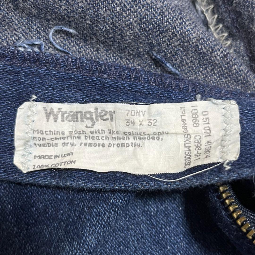 ※3 80s Wrangler デニムスラックス ネイビー 2タック USA製