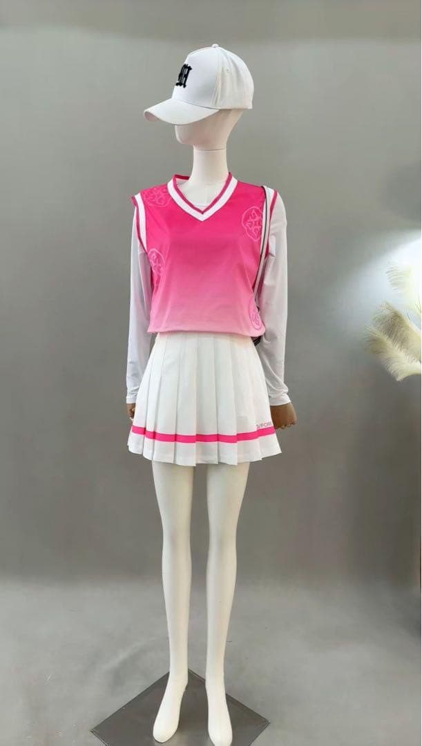 G/FORE 新作ジーフォア ゴルフ レディースベスト スカート 上下2点セット