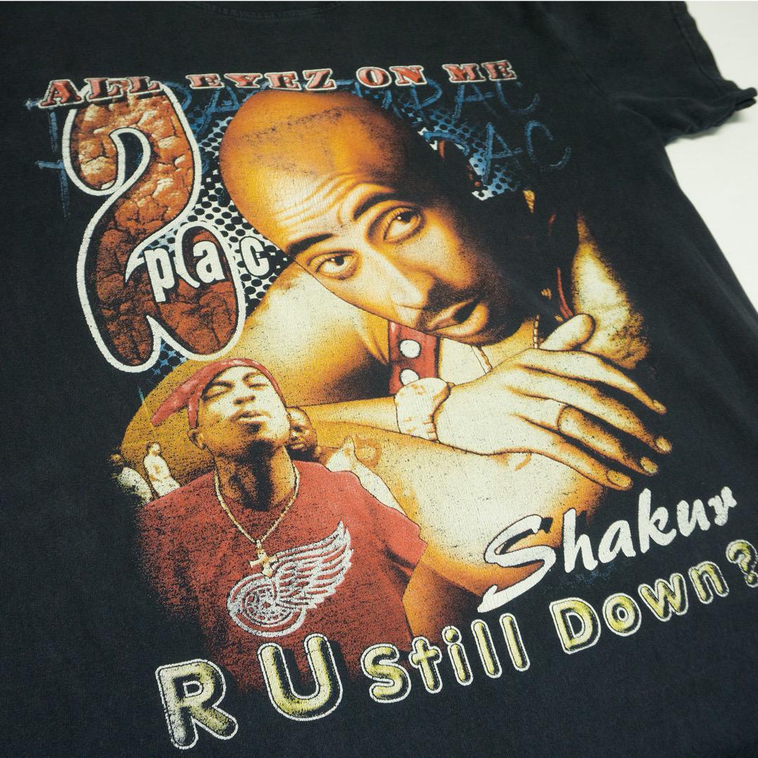 定番日本製 良プリント 2PAC ラップT トゥーパック バックプリント ブラック IbWsa-m16258730399 人気定番新作