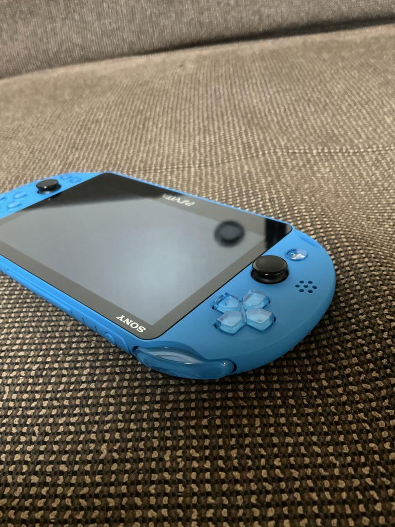 PSVITA アクアブルー　充電器　メモリーカード64gb 動作確認済