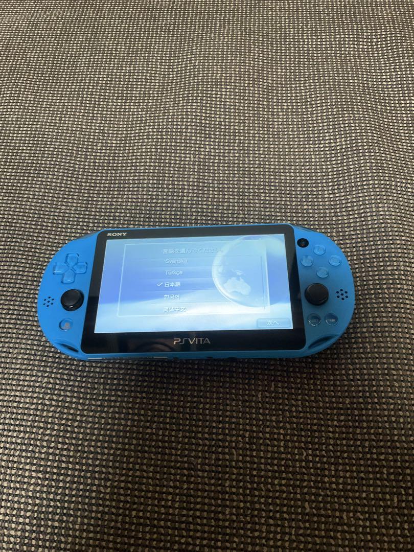 PSVITA アクアブルー　充電器　メモリーカード64gb 動作確認済