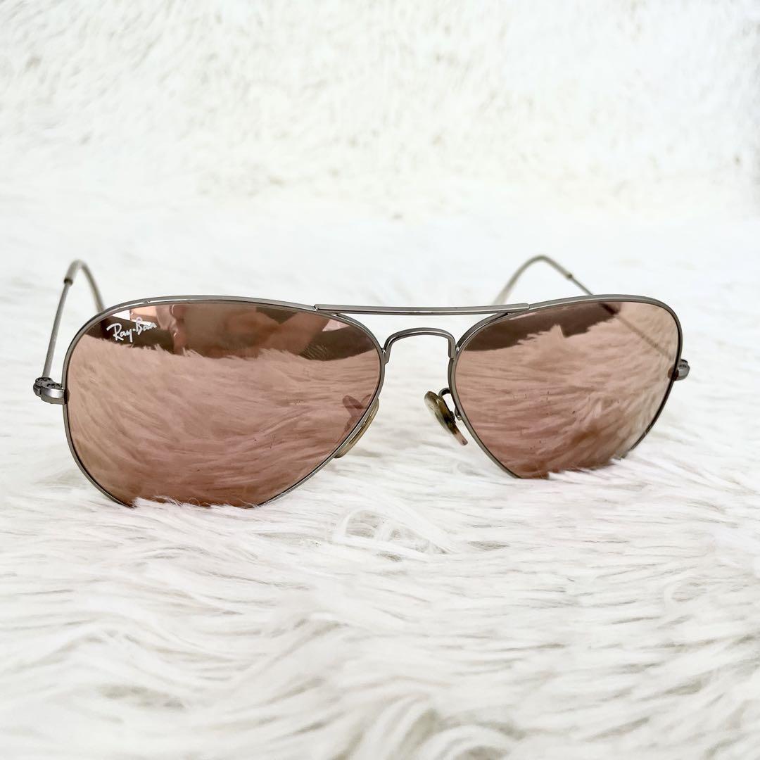 Ray-Ban レイバン　RB3025　アビエーター　ラージメタル　ピンクレンズ
