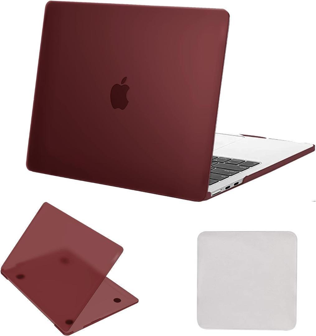 MacBook Air 13.6インチケース M3/M2対応 マットワインレッド