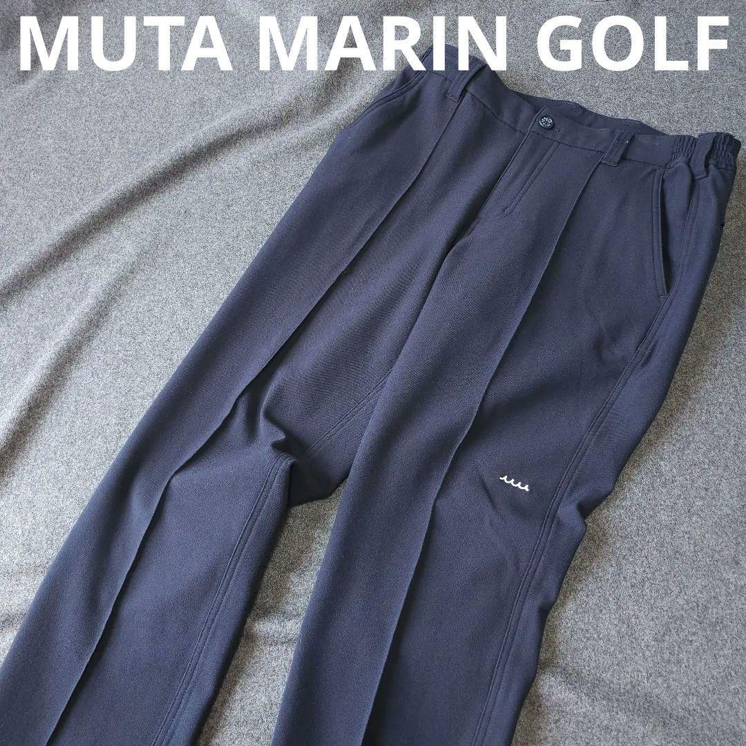 新品【ムータマリンゴルフ】春夏 立体ロゴネームデザイン ストレッチゴルフパンツL ムータマリンゴルフ】人気ロゴマーク×裏起毛素材 ストレッチ