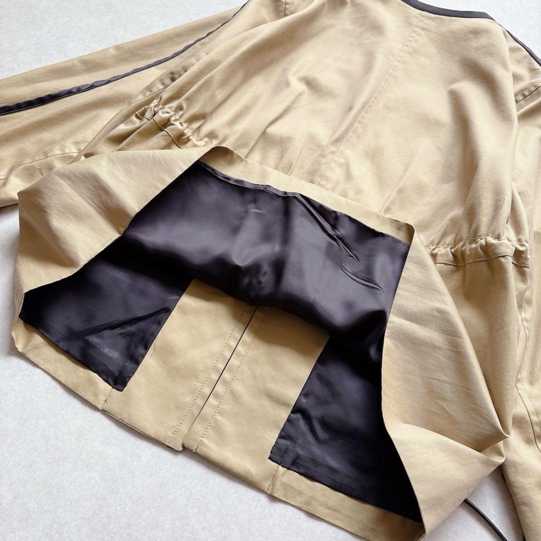 極美品★CINOH｜定価8万 キャメル NO COL PIPING JACKET 極美品☆CINOH｜定価8万 キャメル NO COL PIPING JACKET