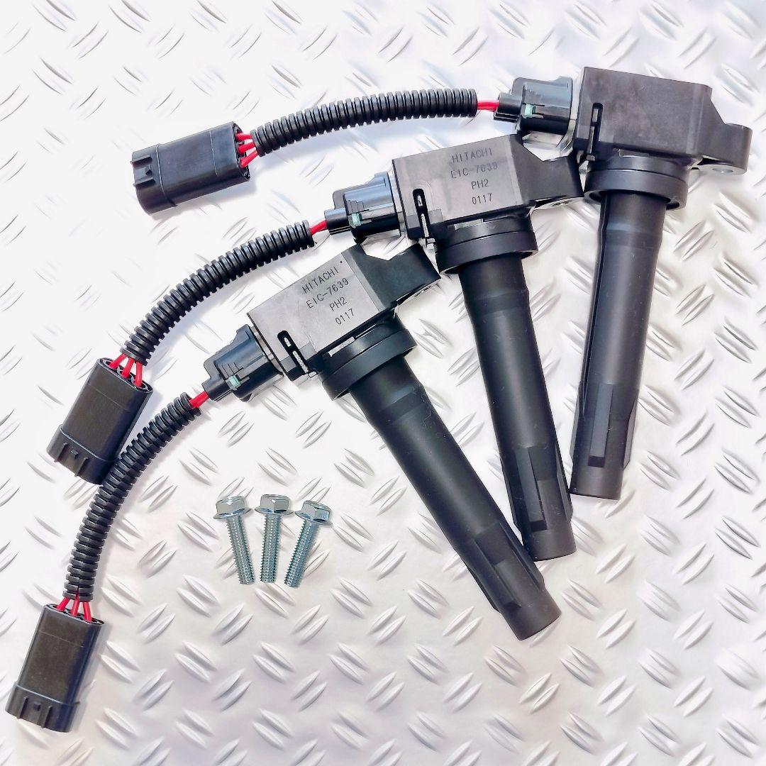 【燃費向上に‼️】高性能高出力純正イグニッションコイル流用フルキット日立①