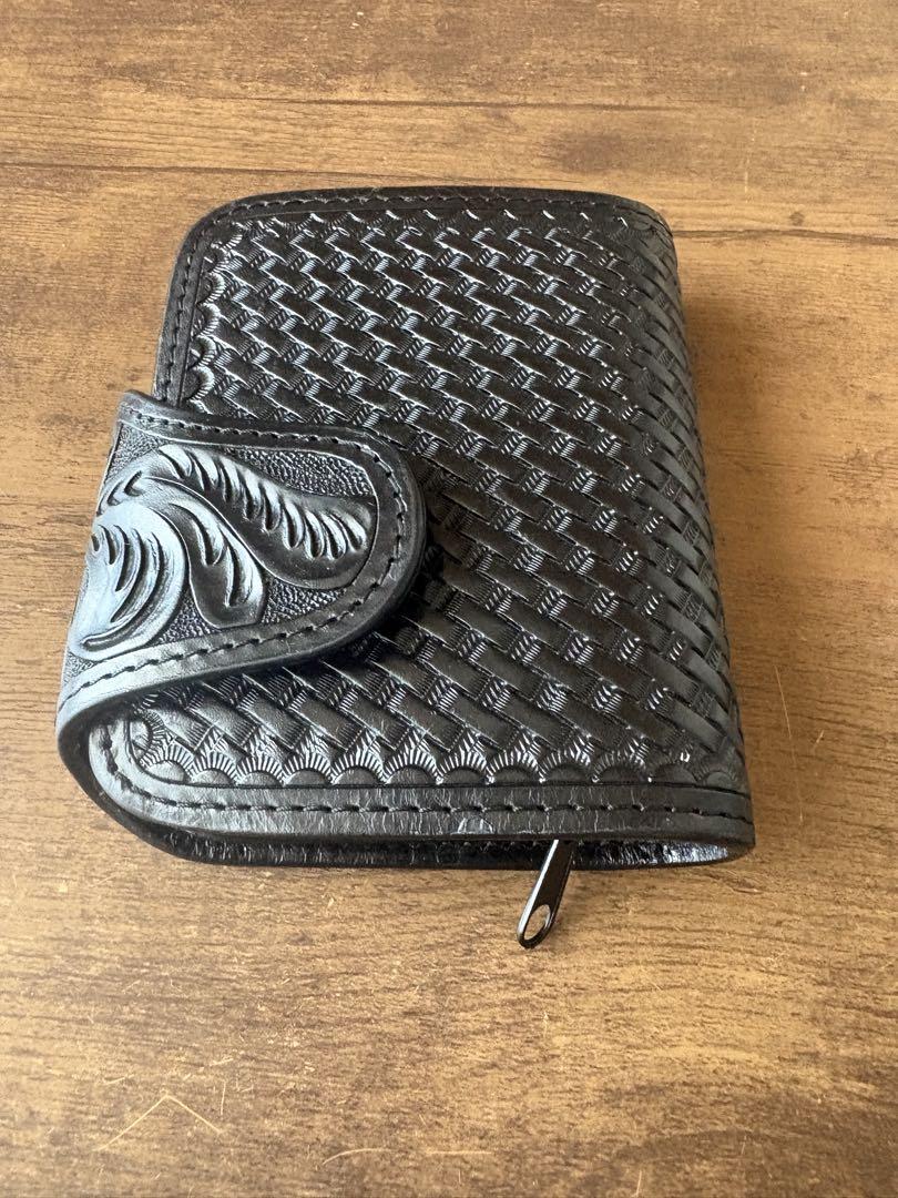leather wallet (black) 本革
