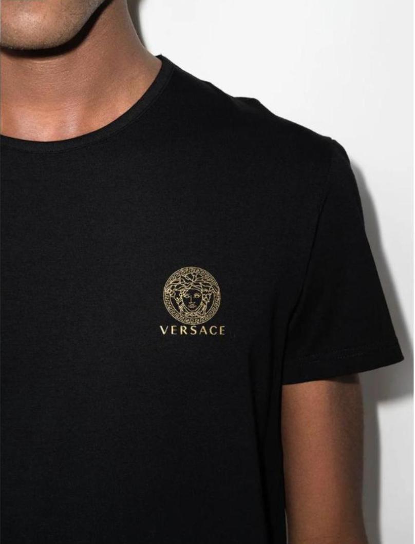 【VERSACE/ヴェルサーチェ】 メデューサロックTシャツ 2色展開 ヴェルサーチ 偽物 Tシャツ VERSACE メデューサ 落書きイラスト_