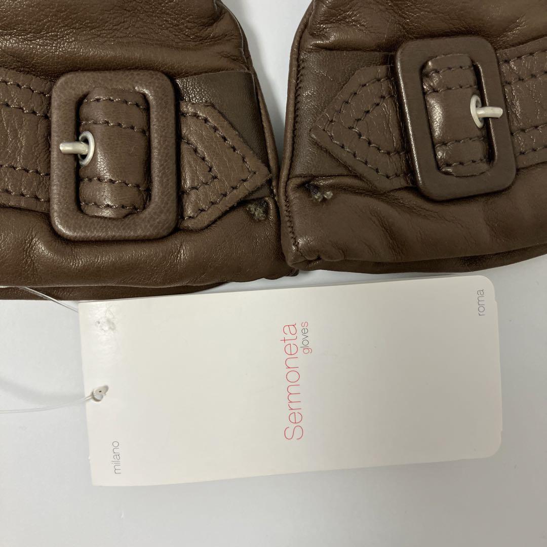 新品未使用品☆ Sermoneta レザー手袋 ブラウン