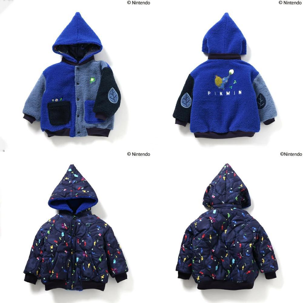 新品 BREEZE ブリーズ ピクミン 青 アウター 110 ボアブルゾン