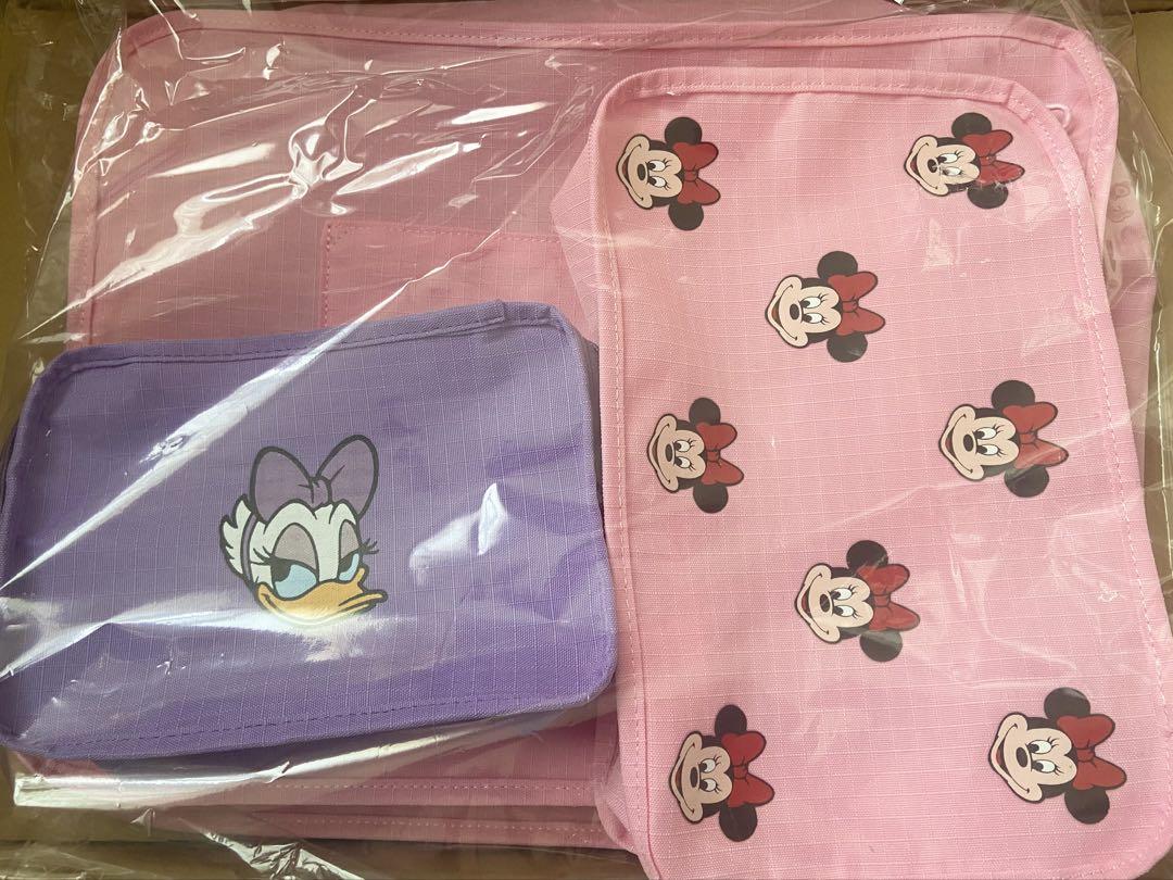 【新品未使用】WCJ ピンク　ミニー＆デイジートラベルバック ポーチ 3点セット