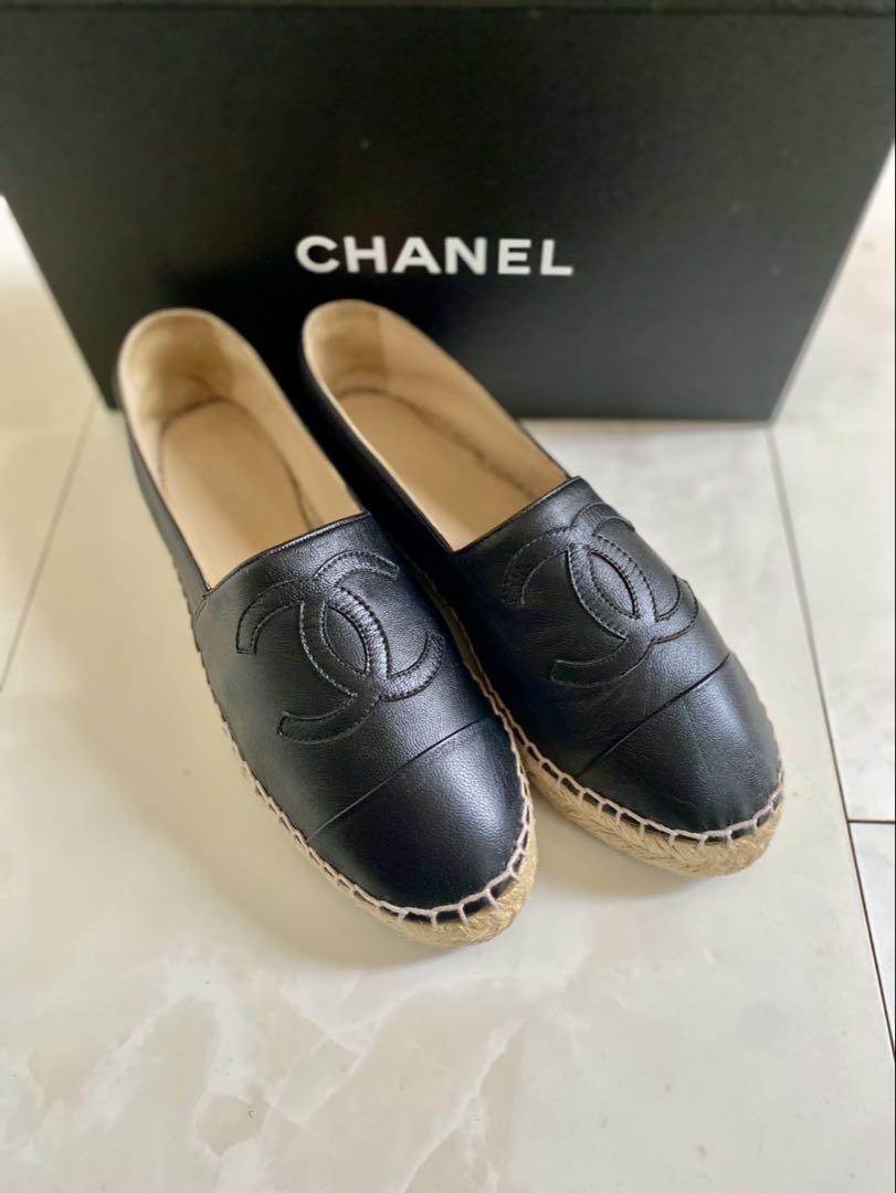 momomo　CHANEL ラムスキン エスパドリーユ 36ローファー
