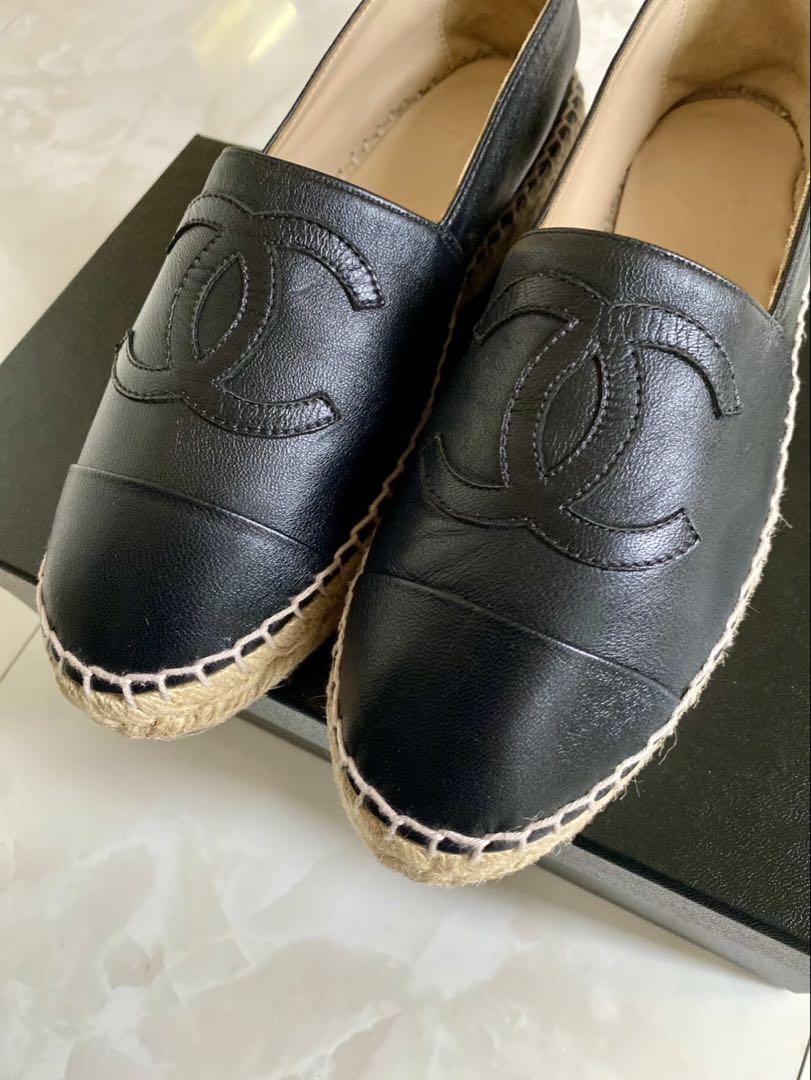 momomo　CHANEL ラムスキン エスパドリーユ 36ローファー