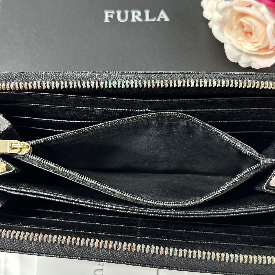 新品同様‼️ フルラ　FURLA バビロン　財布　長財布　ラウンドファスナー