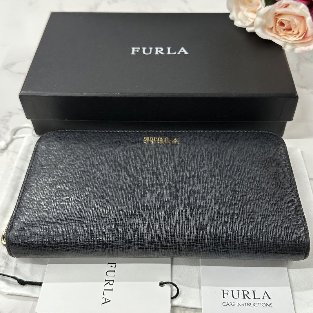 新品同様‼️ フルラ　FURLA バビロン　財布　長財布　ラウンドファスナー