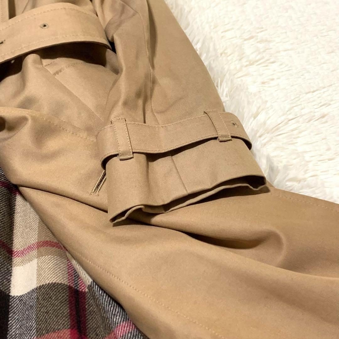 美品 マッキントッシュロンドン トレンチ ライナー ベルト チェック ベージュ 美品 マッキントッシュロンドン ライナー ベルト チェック ハニー