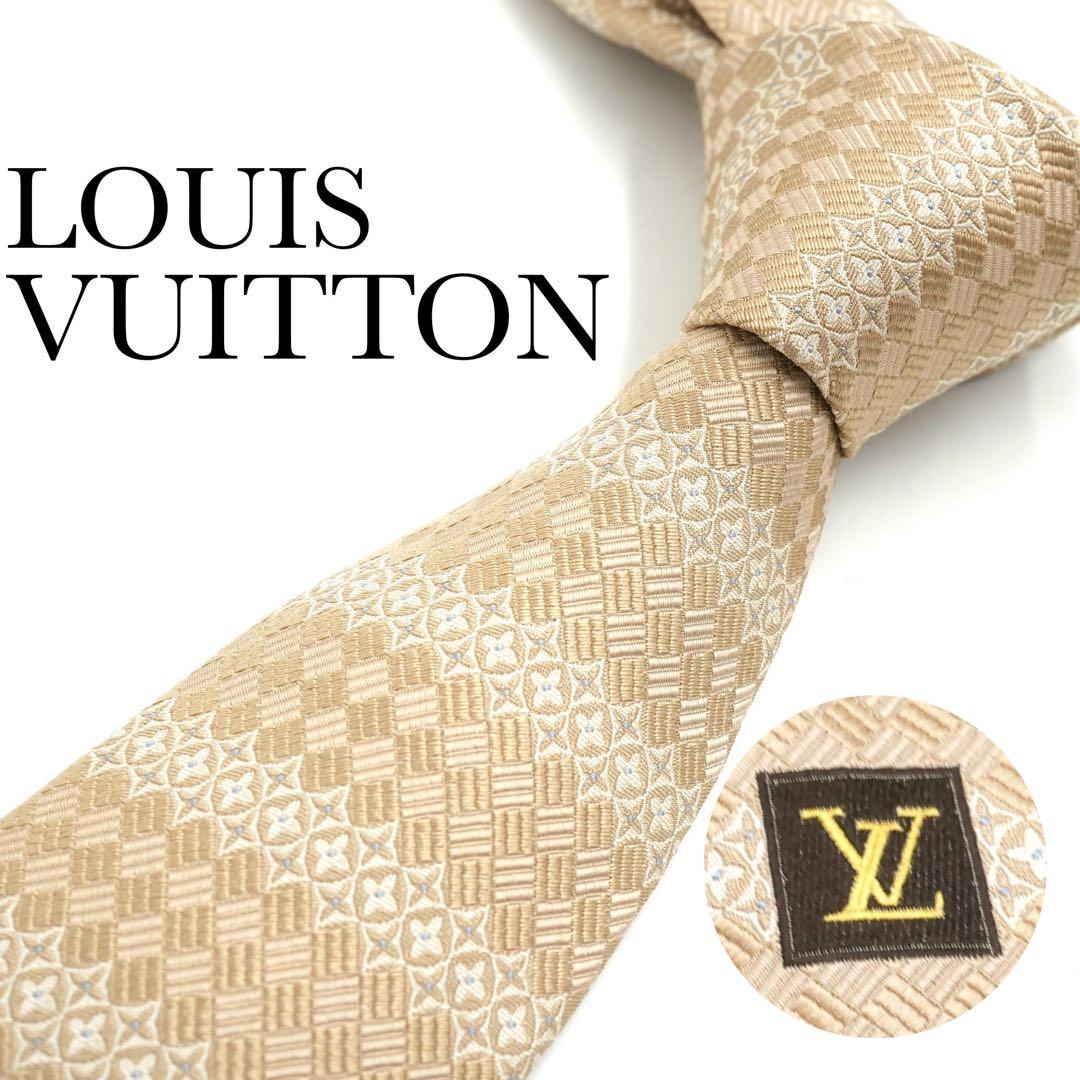 LOUIS VUITTON ネクタイ モノグラム ベージュ