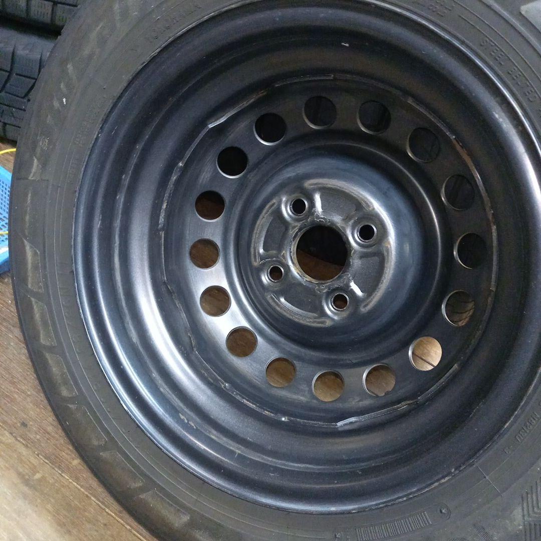 サクシードやプロボックス　ヨコハマ　夏タイヤ　155/80R14LT　ホイール付
