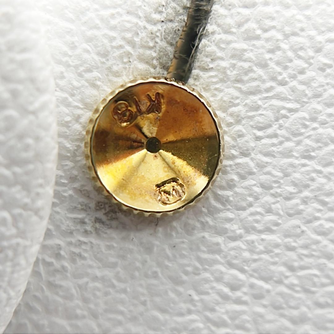 ミキモト K18 羽根モチーフパールピアス パール約7.4㎜ 3.7g